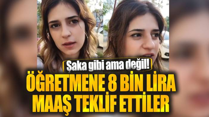 Şaka gibi ama değil! Öğretmene 8 bin lira maaş teklif ettiler