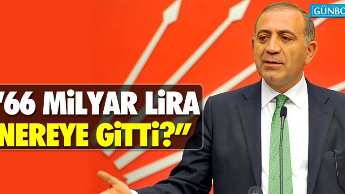 CHP'li Gürsel Tekin: "66 milyar lira nereye gitti?"