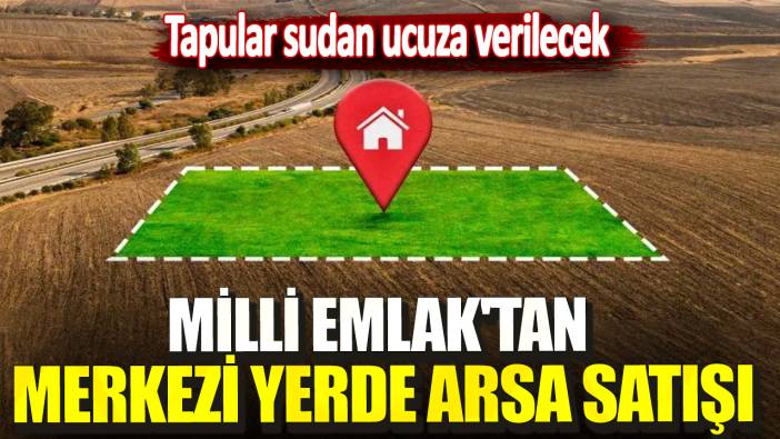 Milli Emlak'tan merkezi yerde arsa satışı! Tapular sudan ucuza verilecek