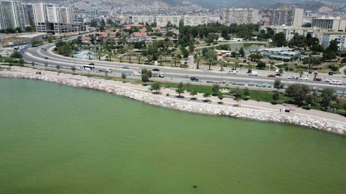 İzmir'de korkutan görüntü! Rengi değişti