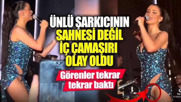 Ünlü şarkıcının sahnesi değil iç çamaşırı olay oldu! Görenler tekrar tekrar baktı