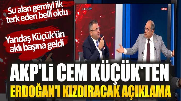 AKP'li Cem Küçük'ten Erdoğan'ı kızdıracak görevden alma açıklaması