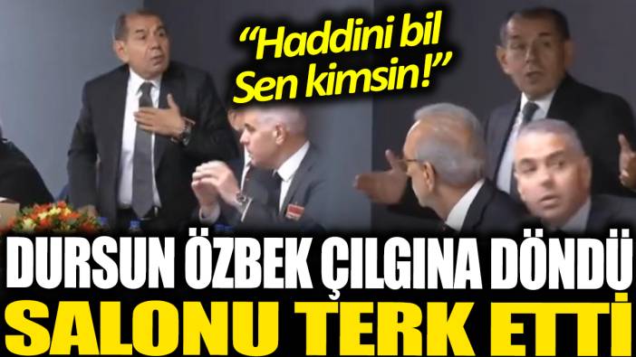 O sözler Dursun Özbek'i çılgına çevirdi! ‘Haddini bil! Sen kimsin’ dedi ve salonu terk etti