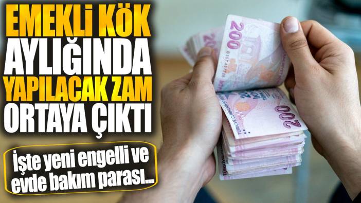 Emekli kök aylığında yapılacak zam ortaya çıktı! Engelli ve evde bakım parası zammı netleşti