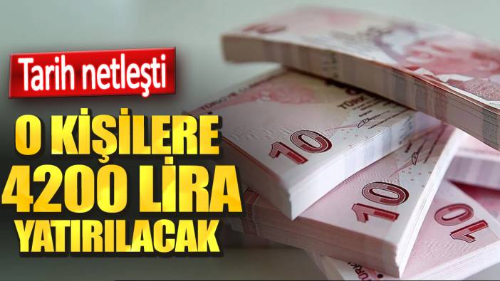 O kişilere  4.200 lira yatırılacak. Tarih netleşti