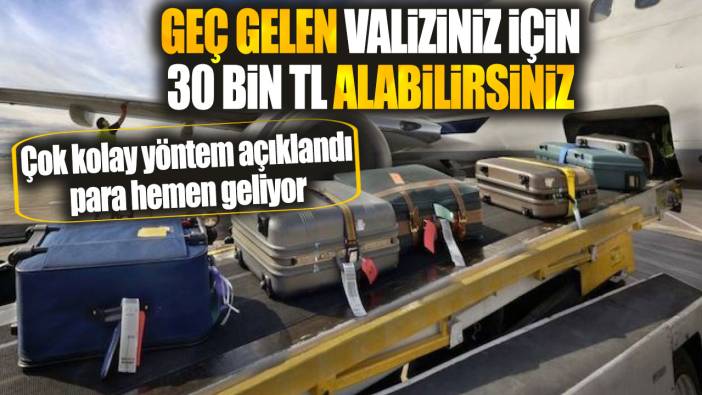 Geç gelen valiziniz için 30 bin TL alabilirsiniz. Çok kolay yöntem açıklandı para hemen geliyor