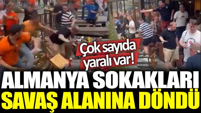 Hollanda-İngiltere maçı öncesi Almanya sokakları savaş alanına döndü!