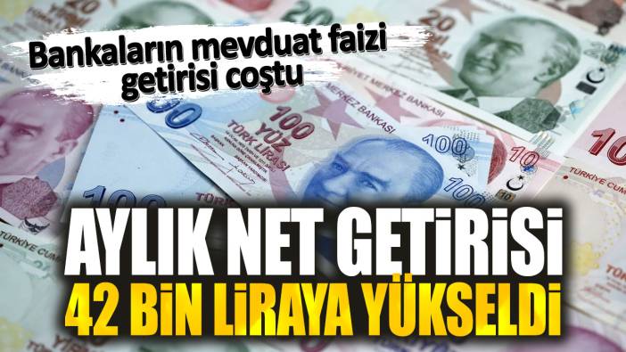 Aylık net getirisi 42 bin liraya yükseldi. Bankaların mevduat faizi getirisi coştu