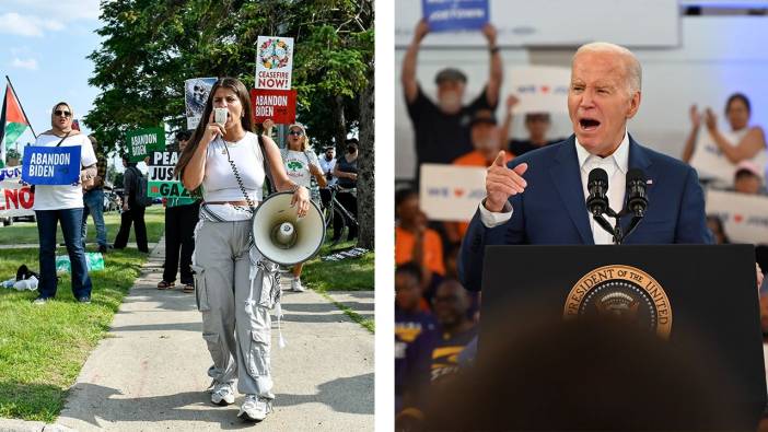 ABD Başkanı Biden miting sırasında protesto edildi