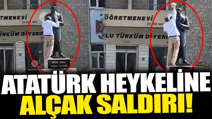 Atatürk heykeline bir alçak saldırı daha