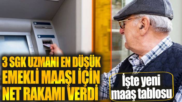 3 SGK uzmanı en düşük emekli maaşı için net rakamı verdi: İşte yeni maaş tablosu