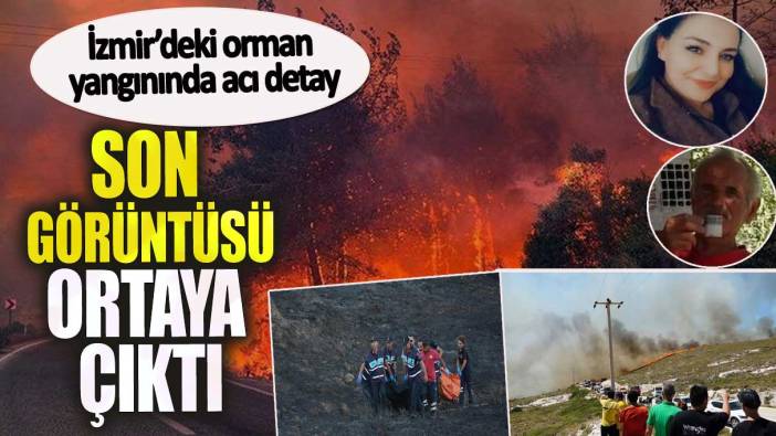 İzmir’deki orman yangınında acı detay.  Son görüntüsü ortaya çıktı