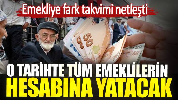 Emekliye fark takvimi netleşti. O tarihte tüm emeklilerin hesabına yatacak