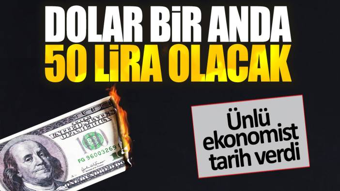 Dolar bir anda 50 lira olacak: Ünlü ekonomist tarih verdi