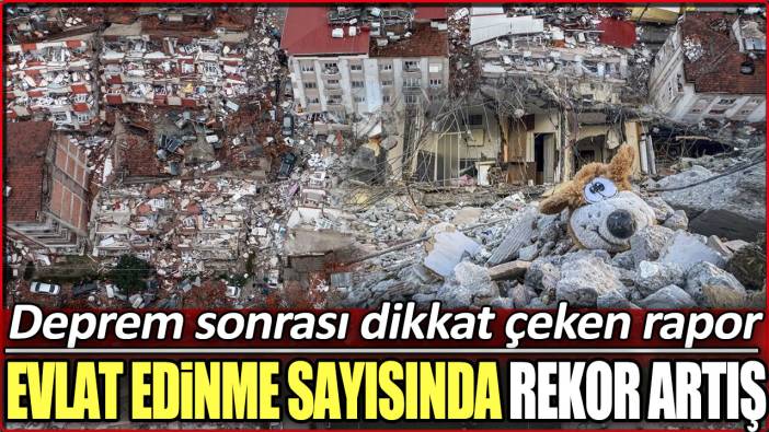 Deprem sonrası dikkat çeken rapor. Evlat edinme sayısında rekor artış