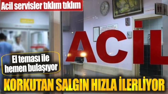Korkutan salgın hızla ilerliyor: Acil servisler tıklım tıklım. El teması ile hemen bulaşıyor
