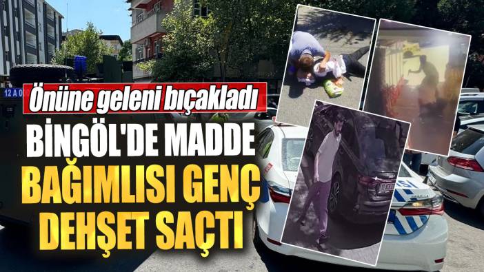 Bingöl'de madde bağımlısı dehşet saçtı! Önüne geleni bıçakladı...