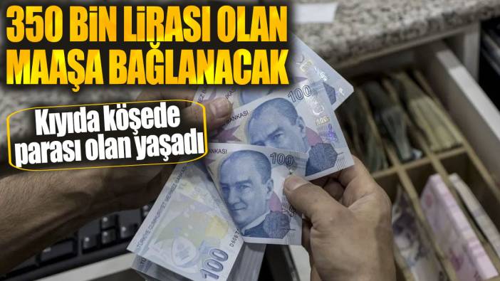 350 bin lirası olan maaşa bağlanacak. Kıyıda köşede parası olan yaşadı