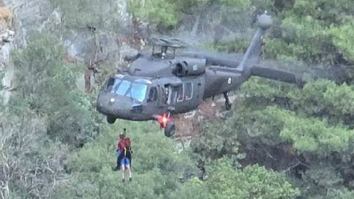 Balıkesir Şahindere Kanyonu'nda mahsur kalan 10 kişi kurtarıldı