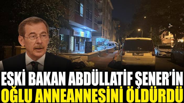 Eski Bakan Abdüllatif Şener'in oğlu anneannesini öldürdü