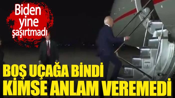 Biden yine şaşırtmadı. Boş uçağa bindi kimse anlam veremedi