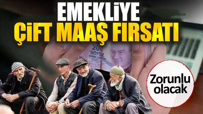 Emekliye çift maaş fırsatı. Zorunlu olacak