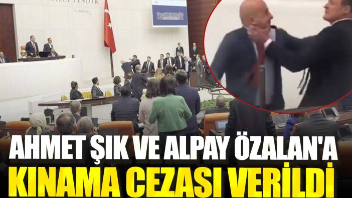 Ahmet Şık ve Alpay Özalan'a kınama cezası verildi