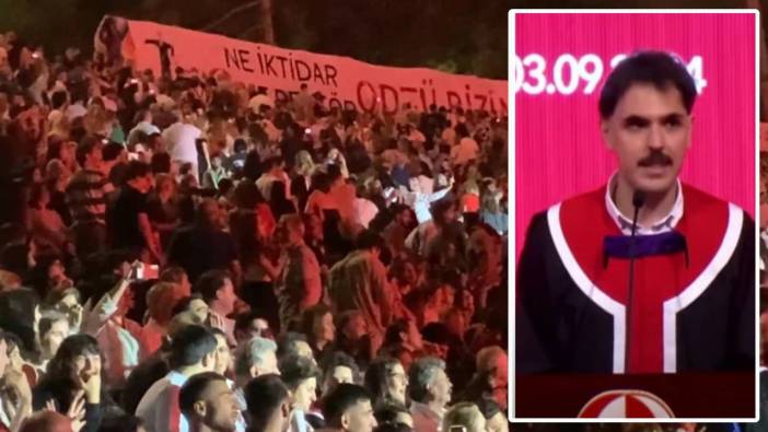 ODTÜ mezuniyetinde çifte protesto! Okul birincisinin sözleri ayakta alkışlandı