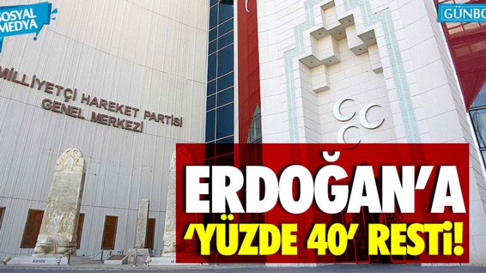 MHP'den 'yüzde 40' açıklaması!