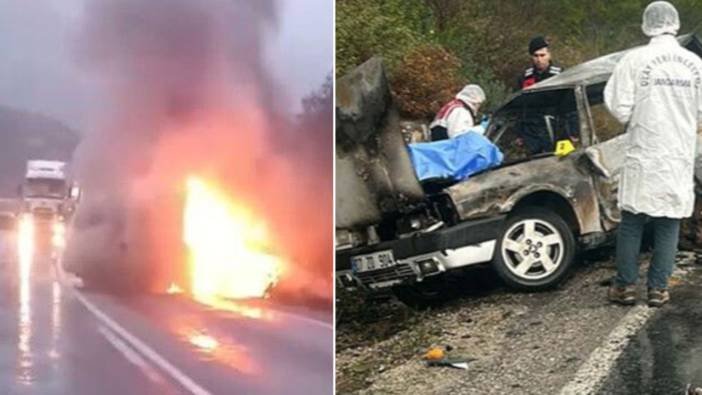 İzmir'de feci kaza! Yanan otomobilden çıkamadı