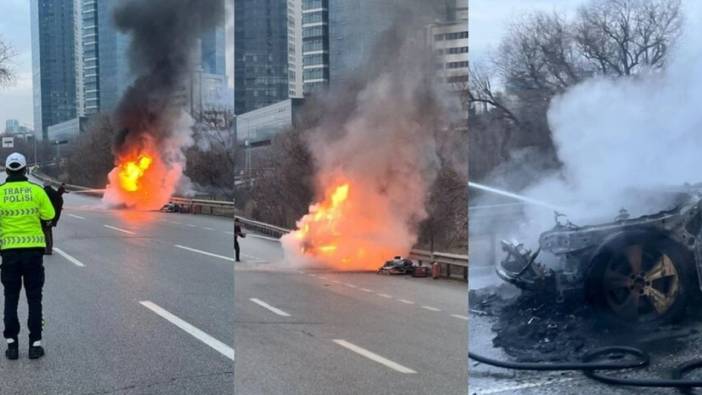 Ankara'da korkutan dakikalar: Dakikalarca alev aldı, küle döndü