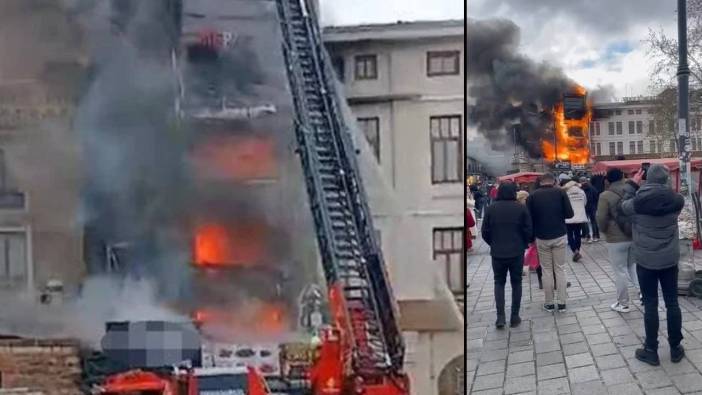 Tarihi Mısır Çarşısı'nın yanındaki restoranda korkutan yangın