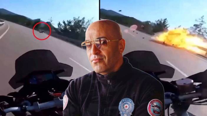 Hayatını kaybeden polis memurunun kaza anı arkadaşının kask kamerasında