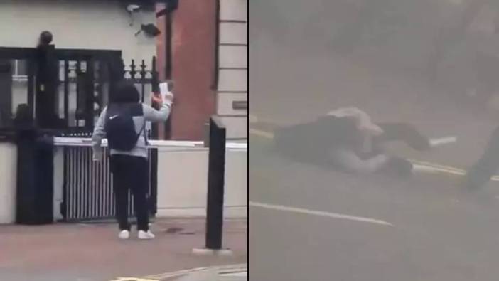 Londra'daki Türk Konsolosluğu önünde Kur'an-ı Kerim yaktı