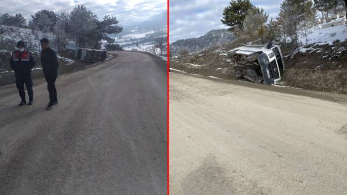 Bolu’da işçileri taşıyan servis devrildi: Çok sayıda yaralı