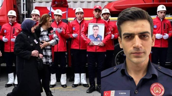 Şehit düşen itfaiye eri Furkan Sayın için tören