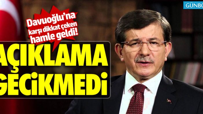 Davutoğlu'na karşı dikkat çeken hamle
