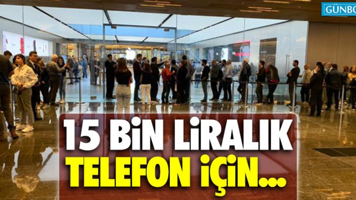 15 liralık telefonu için kuyruk oluşturdular!