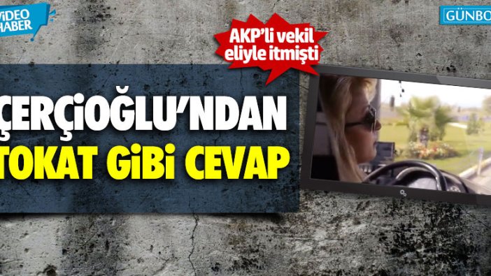 AKP'li vekilin ittiği Çerçioğlu'ndan tokat gibi cevap