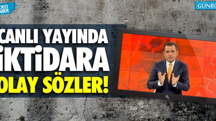 Fatih Portakal'dan canlı yayında AKP'ye olay sözler