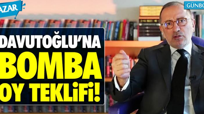 Fatih Altaylı'dan Ahmet Davutoğlu'na bomba teklif