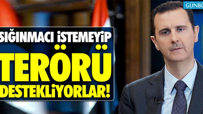 Esad: “Sığınmacı istemeyip terörü destekliyorlar!”