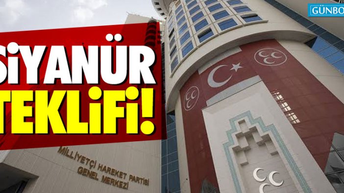 MHP'den siyanür teklifi