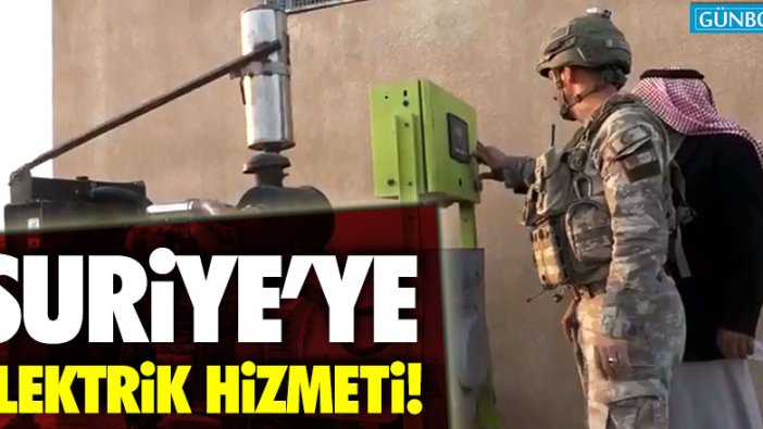 Suriye'ye elektrik hizmeti!