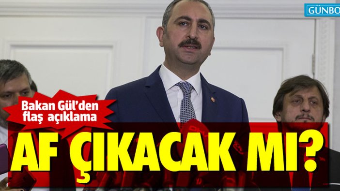 Bakan Gül'den flaş af açıklaması!