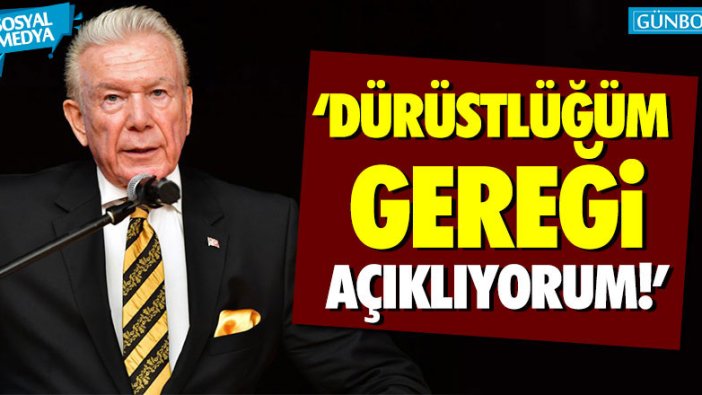 Uğur Dündar: "Dürüstlüğüm gereği açıklıyorum"