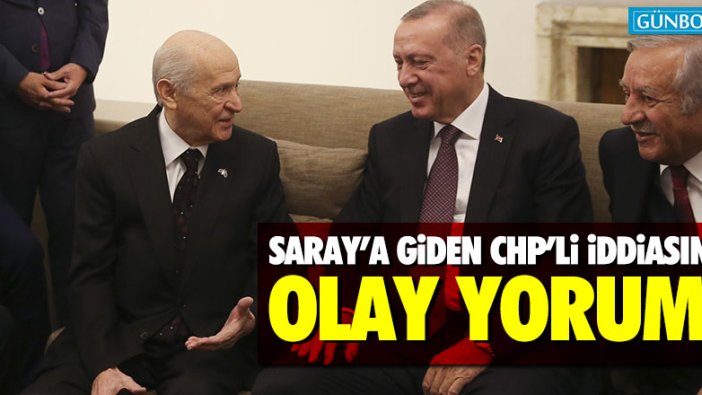 Bahçeli'den "Saray'a giden CHP'li" iddiasına olay yorum