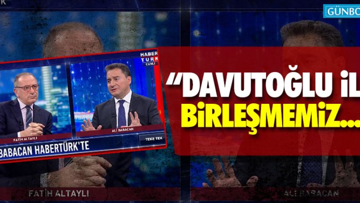 Ali Babacan'dan Ahmet Davutoğlu açıklaması