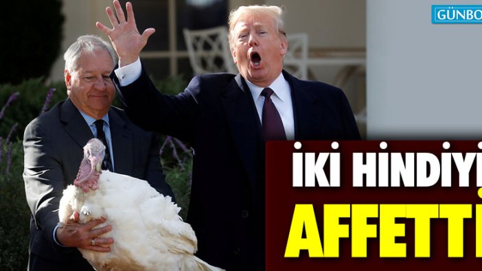 Trump iki hindiyi afetti