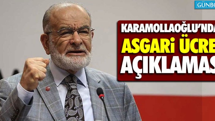Temel Karamollaoğlu'ndan asgari ücret açıklaması